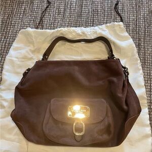 Michael Kors Hudson Downtown Mocha Suede Purse